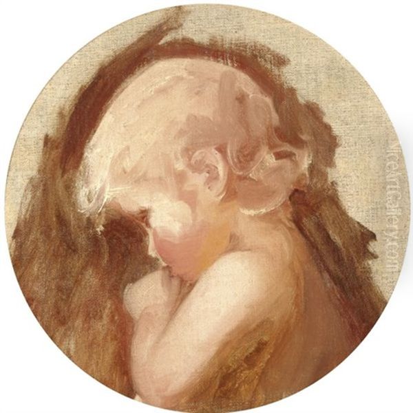 William George Spencer Cavendish, 6th Duke Of Devonshire When A Child (study) Oil Painting by George Romney