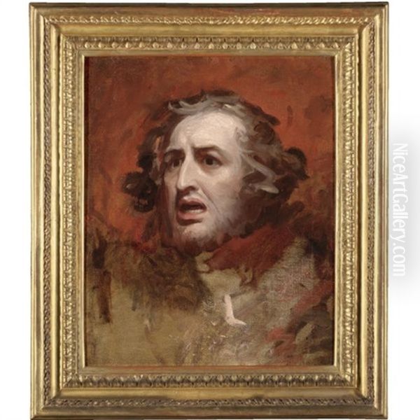 Head Of A Sailor - Act I Of Shakespeare's The Tempest (study) Oil Painting by George Romney