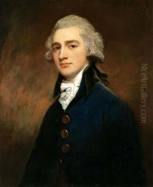 Portrait Of Sir George Gunning Oil Painting by George Romney