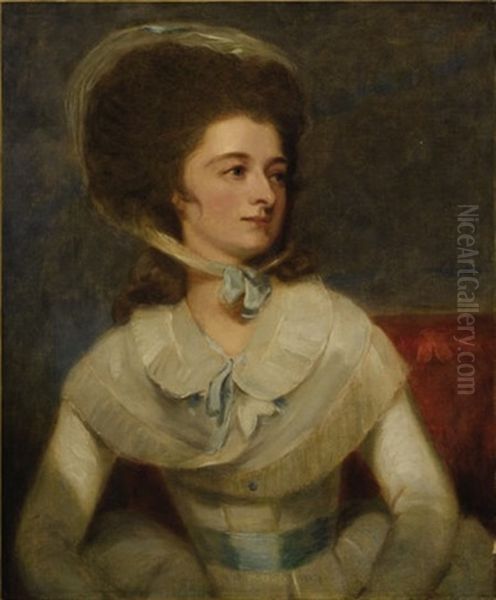 Portrait Of Lady Albinia Cumberland Oil Painting by George Romney