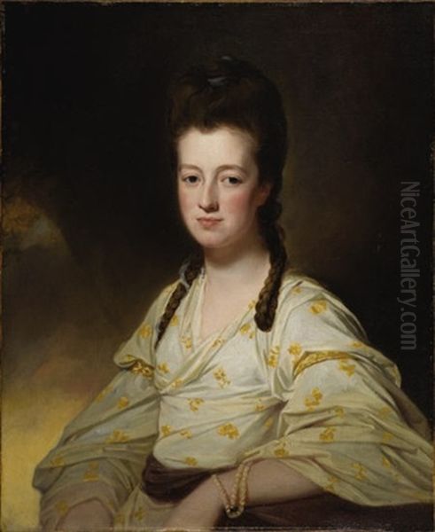 Portrait Of A Lady (dorothy Cavendish Bentinck, Duchess Of Portland?) Oil Painting by George Romney