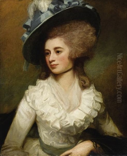 Portrait Of Lady Caroline Price Oil Painting by George Romney