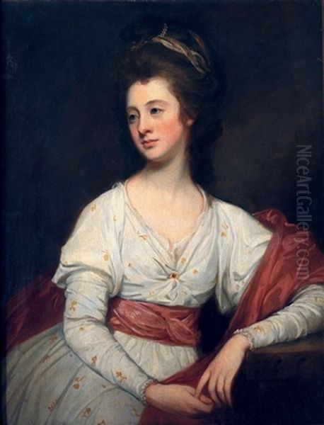 Portrait Of Mary Hugessen, Lady Knatchbull Oil Painting by George Romney