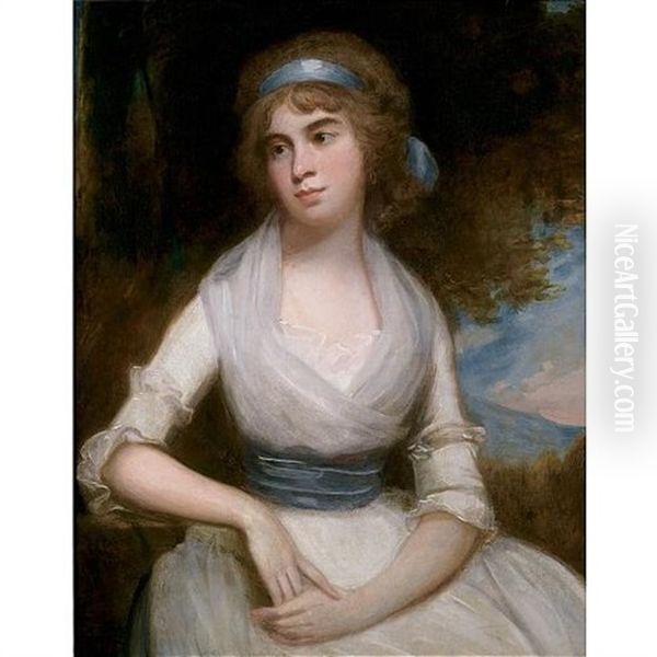 Portrait Of Miss Watson, Later Mrs. Wakefield Oil Painting by George Romney