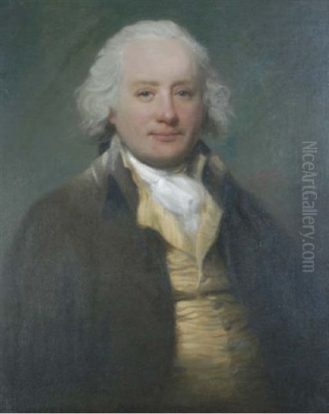 Portrait Of Sir John Stuart, Bart Of Castlemilk Oil Painting by George Romney