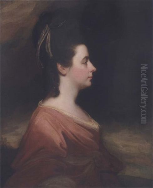 Portrait Of Harriet Gale, Mrs. John Blanshard by George Romney