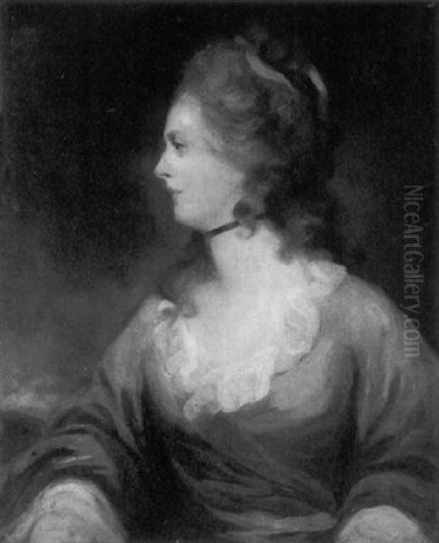 Portrait Of A Lady In Profile Oil Painting by George Romney