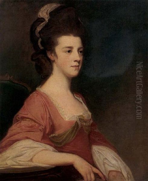 Portrait Of Ann, Wife Of William Baldwin, M.p. For Malton Oil Painting by George Romney