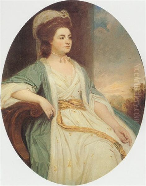 Portrait Of Lady Katherine Griffin Oil Painting by George Romney