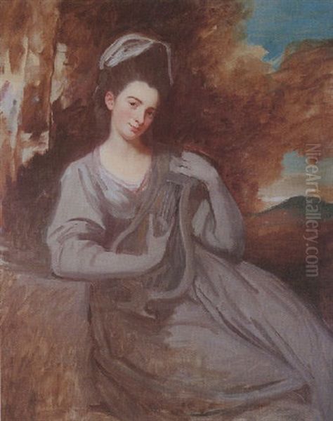 Portrait Of A Lady (lady Craven?) Oil Painting by George Romney