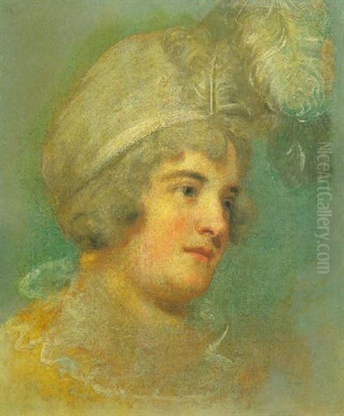 Portrait De Lady Diana Spencer Oil Painting by George Romney