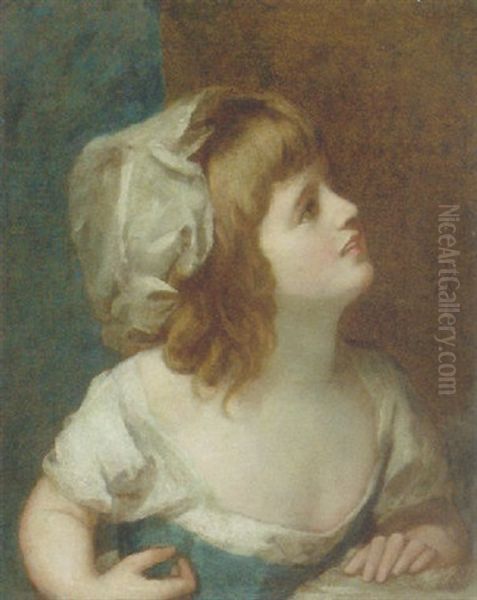 Portrait Of The Daughter Of The Earl And Countess Of Warwick (elizabeth) Oil Painting by George Romney