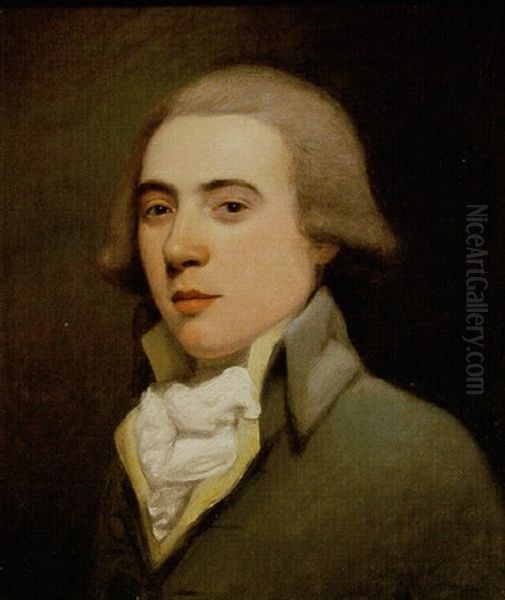 Portrait Of Mr. Sheraton Oil Painting by George Romney