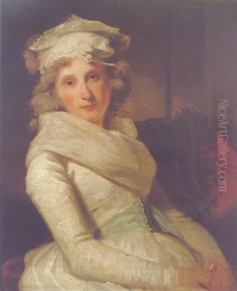 Portrait Of Elizabeth Inchbald Oil Painting by George Romney