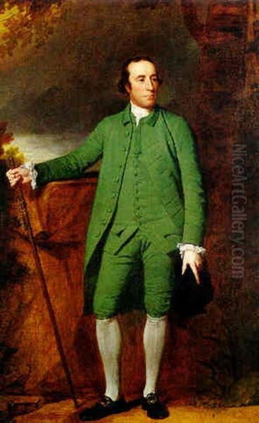 Portrait Of George Morewood Of Alfreton Park, Derbyshire Oil Painting by George Romney