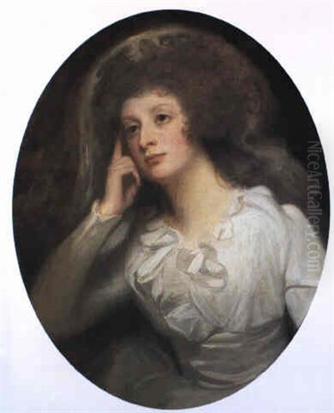 Portrait Of Mrs. Tickell Oil Painting by George Romney