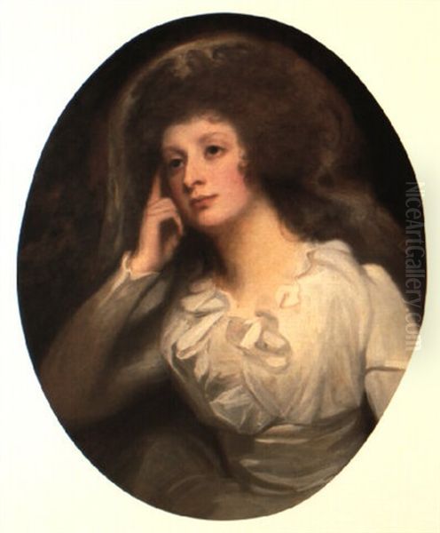 Portrait Of Mrs. Tickell Oil Painting by George Romney