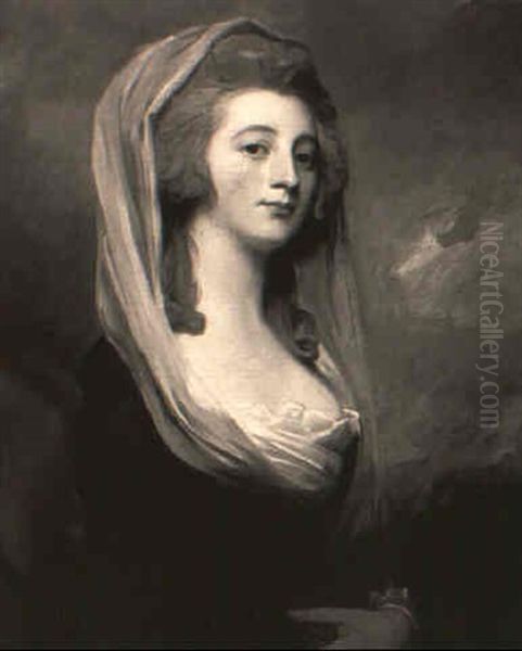 Portrait Of Charlotte Gunning (later The Hon. Mrs. Stephen Digby) Oil Painting by George Romney