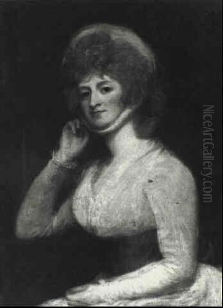 Portrait Of Mrs. Fitzherbert Oil Painting by George Romney