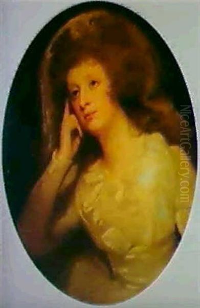 Portrait Of Mrs. Tickell Oil Painting by George Romney