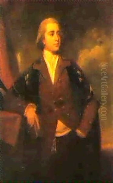 Portrait Of A Gentleman, Thought To Be Thomas Bligh,        Three-quarter Length, In Academic Robes Oil Painting by George Romney