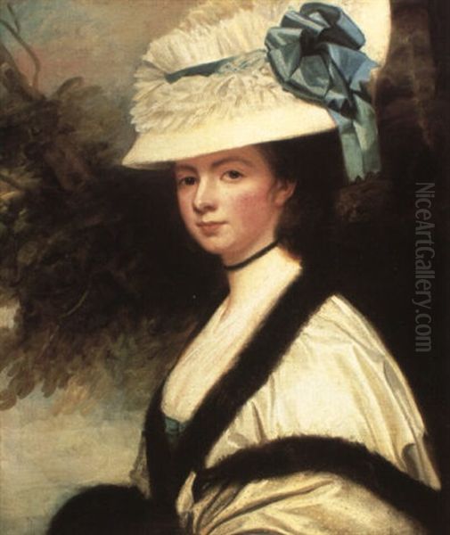 Portrait Of Elizabeth Grove Oil Painting by George Romney