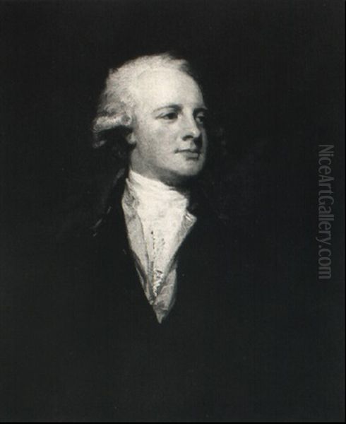 Portrait Of Sir Abraham Hume Of Wormley, Herts Oil Painting by George Romney