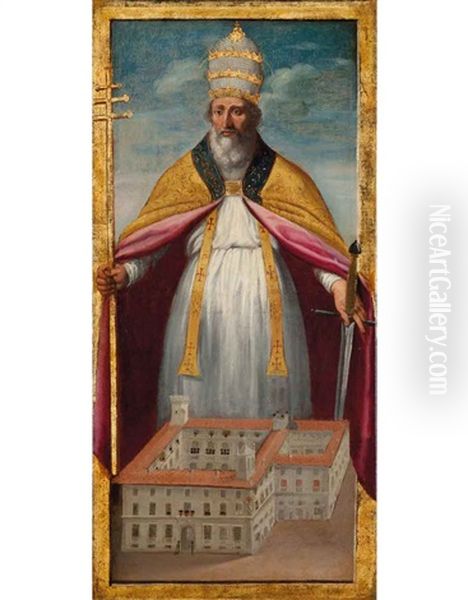 Sant'aniceto Protettore Di Palazzo Oil Painting by Cristoforo Roncalli