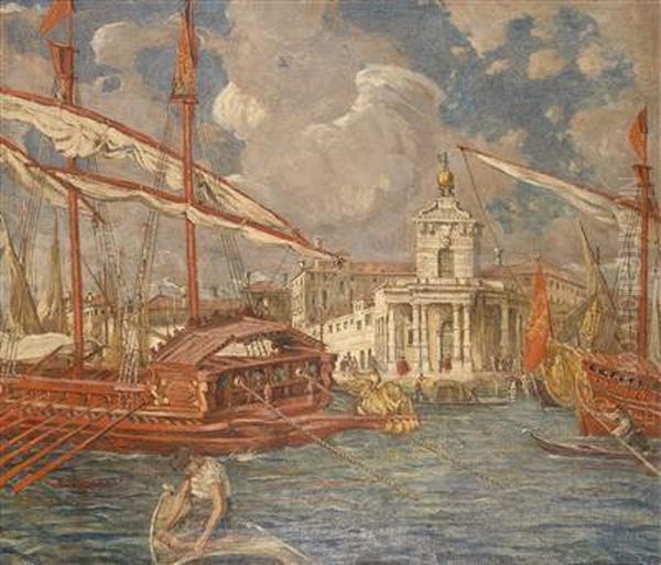 Venedig Oil Painting by Camillo, Millo Bortoluzzi