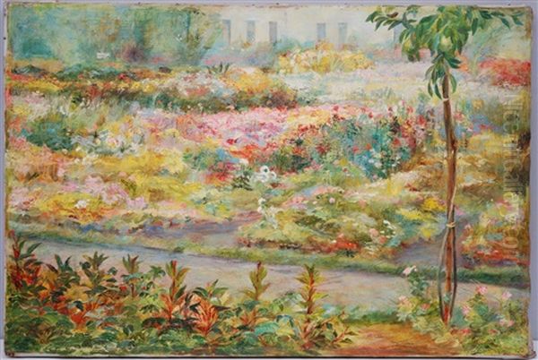 Giardino Fiorito Oil Painting by Giuseppe Ronchi