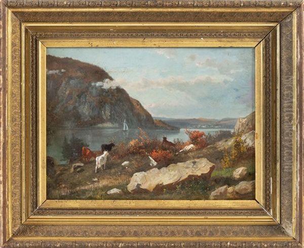 Hudson River Scene Oil Painting by Frederick Rondel