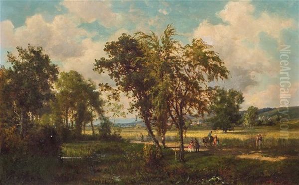 Gathering For The Harvest Oil Painting by Frederick Rondel