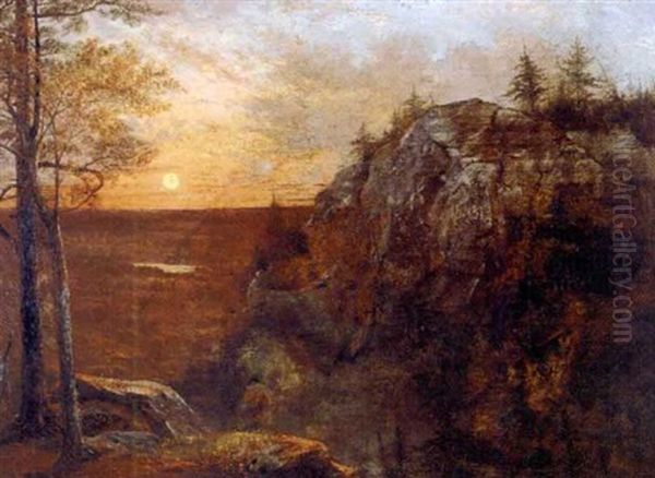 Sunset In The Catskills Oil Painting by Frederick Rondel