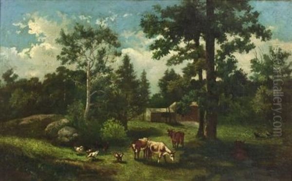 On The Farm Oil Painting by Frederick Rondel