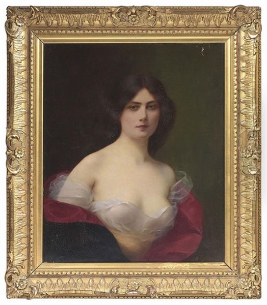 Ritratto Di Giovane Donna Oil Painting by Henri Rondel