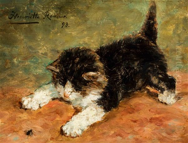 The Little Friend Oil Painting by Henriette Ronner-Knip