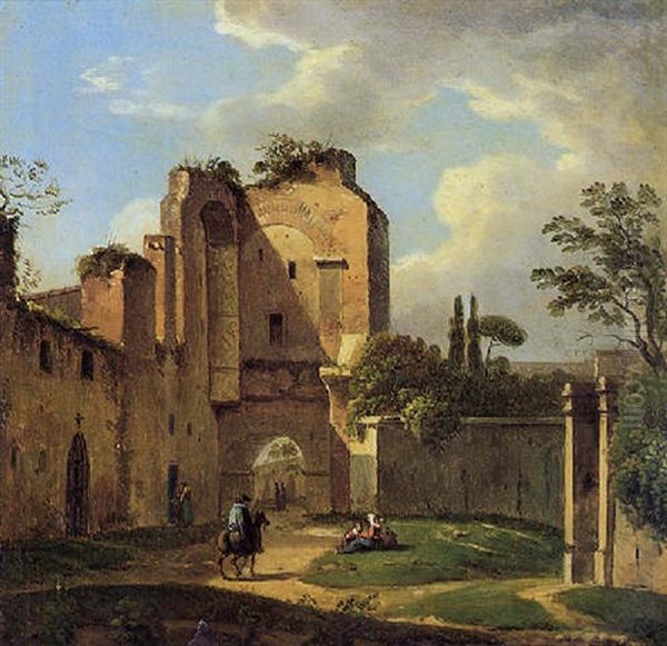 Le Rovine Romane Oil Painting by Pietro Ronzoni