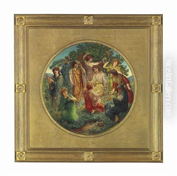 Apollo And The Muses Oil Painting by Thomas Matthews Rooke