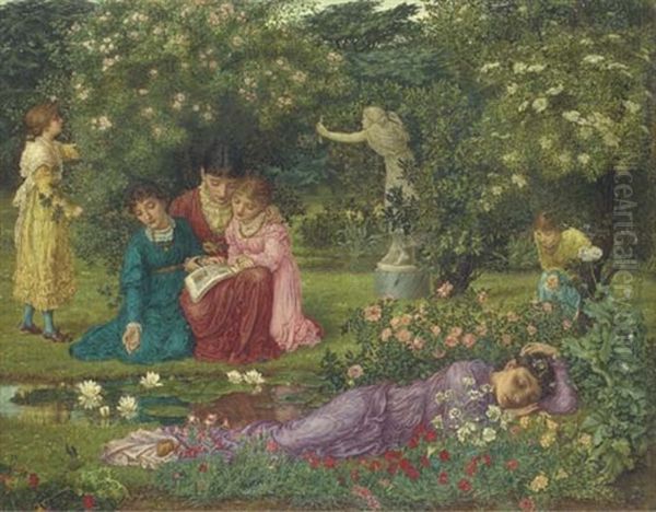 An Idyll Oil Painting by Thomas Matthews Rooke