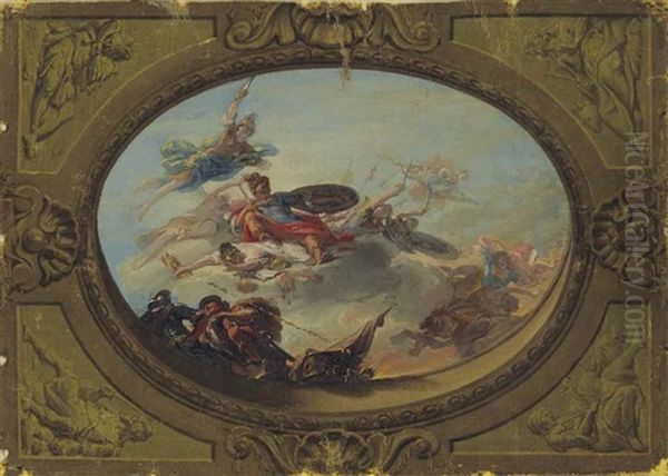 Apotheose De Mars, Etude Pour Un Plafond Oil Painting by Jacob Ignatius Roore