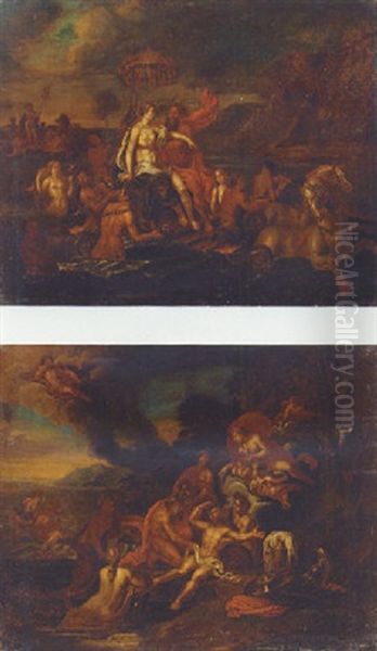 The Triumph Of Neptune And Amphitrite Oil Painting by Jacob Ignatius Roore