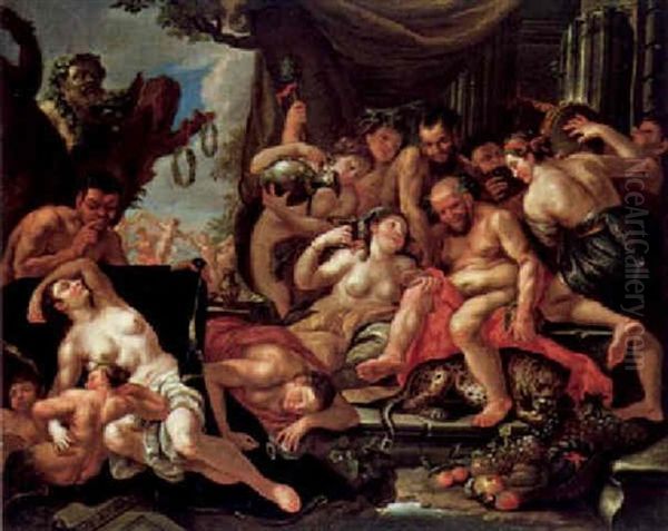 Bacchanal Oil Painting by Jacob Ignatius Roore