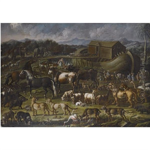 Noah's Ark Oil Painting by Cajetan Roos