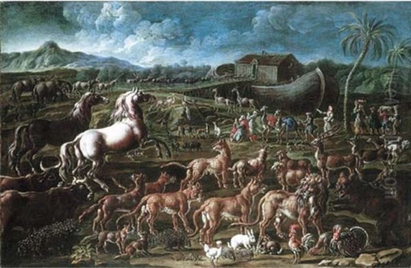 Noah's Ark Oil Painting by Cajetan Roos