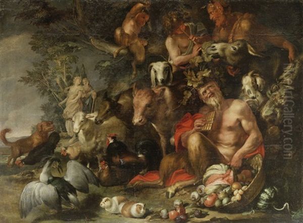 Bacchanale Oil Painting by Jan Thomas I Roos