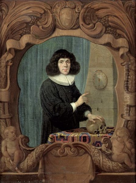 Portrat Des Johann Balthasar Ritter D. J. (1645-1719), Reformprediger In Frankfurt Oil Painting by Johann Heinrich Roos