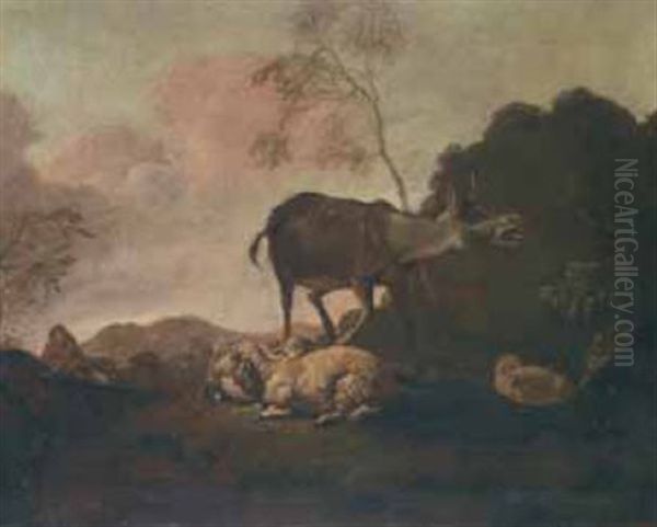 Scena Pastorale Oil Painting by Johann Heinrich Roos