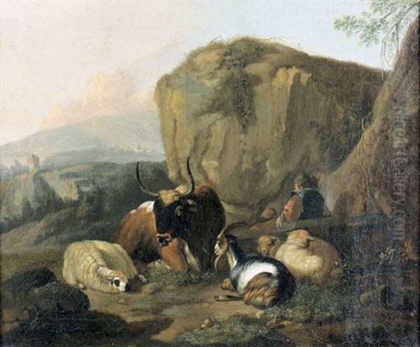 Pastorale Szene Oil Painting by Johann Heinrich Roos