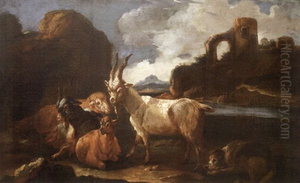 Scene Pastorale Oil Painting by Johann Heinrich Roos