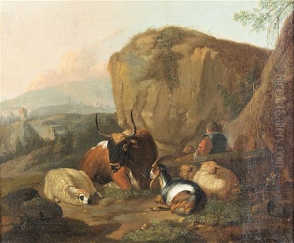 Pastorale Szene Oil Painting by Johann Heinrich Roos